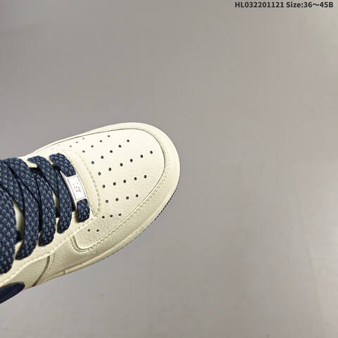 Nike Air Force 1 07 LV8 SM6668-122 Sail Navy Blue White EU 36-45 Sneaker - Unisex (BS-63333)