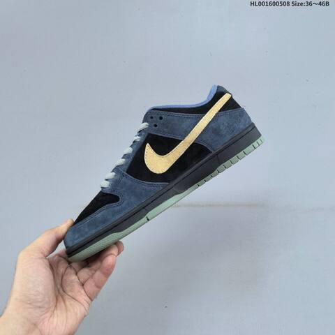 Nike SB Dunk Low Smile Black Navy Blue Wheat Light Blue Olive EU 36-46 Skate Shoe - Unisex (BS-60465)
