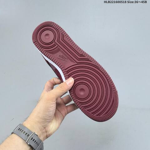 Nike Air Force 1 07 LV8 Kobe Burgundy White EU 36-45 Sneaker - Unisex (BS-60280)