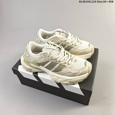 Adidas XLG STORM EDGE Bounce Beige Light Olive Off White EU 36-45 Running Shoe - Unisex (BS-65491)