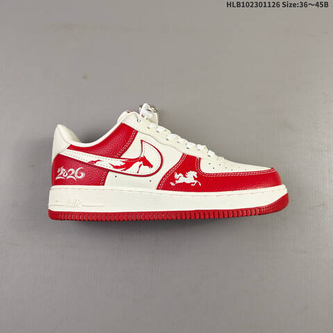 Nike Air Force 1 07 Off White Red Black EU 36-45 Sneaker - Unisex (BS-63050)