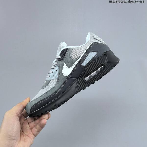 Nike Air Max 90 grey black white red navy EU 40-46 running shoe