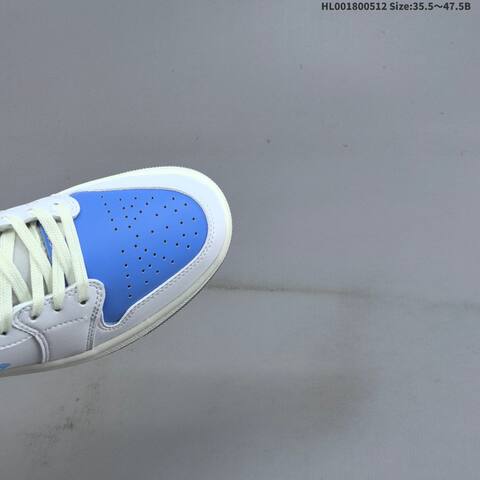 Jordan Air Jordan 1 Low White Blue Sail Yellow Grey EU 35 5-47 5 Sneaker - Unisex (BS-60396)