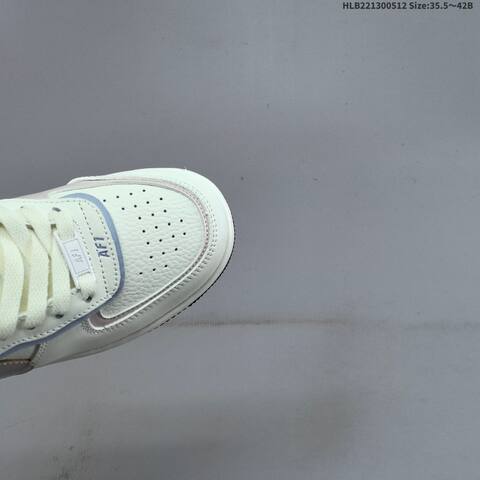 Nike WMNS Air Force 1 Shadow Off White Light Blue Pink Dark Brown EU 35 5-42 Sneaker - Unisex (BS-60394)