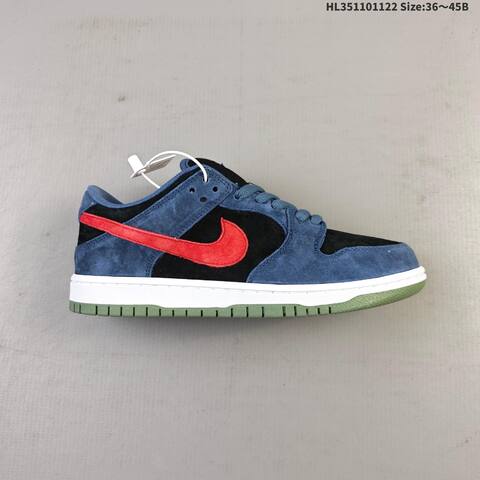 Nike SB Dunk Low Navy Black Red White Olive EU 36-45 Skate Shoe - Unisex (BS-63254)