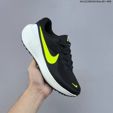 Nike Revolution 8 White Black Neon Green EU 36-45 Running Shoe - Unisex (BS-61691)