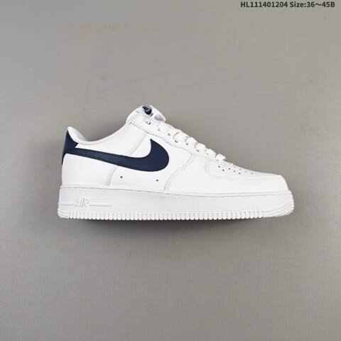 Nike Air Force 1 07 White Dark Navy Blue EU 36-45 Sneaker - Unisex (BS-62836)