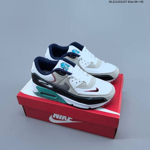 Nike Air Max 90 White Grey Black Teal Navy EU 36-45 Sneaker - Unisex (BS-62397)