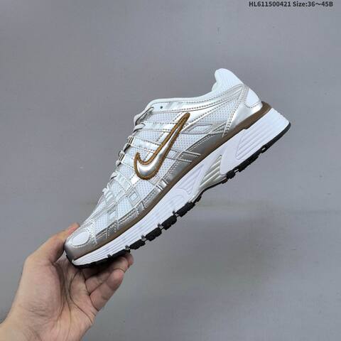 Nike P-6000 White Silver Brown Gold EU 36-45 Running Shoe - Unisex (BS-60600)