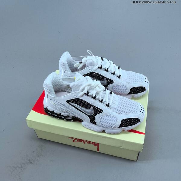 Nike Stussy x Air Zoom Spiridon Cage 2 Beige Black White EU 36-45 sneaker