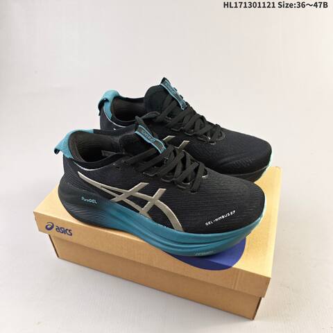 Asics Gel Nimbus 27 Black White Mint EU 36-47 Running Shoe Running Sneakers - Unisex (BS-69255)