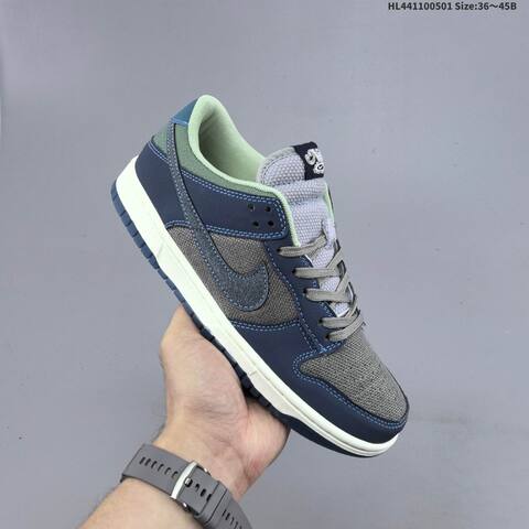 Nike SB Dunk Low Navy Blue Grey Mint Green Off White EU 36-45 Skate Shoe - Unisex (BS-60542)