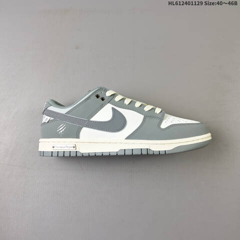 Nike Dunk Low Retro DIY Off White Light Grey Dark Grey EU 40-46 Skate Shoe - Men's (BS-62972)