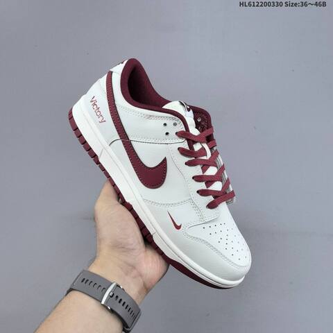 Nike Dunk Low Victory Sail Dark Red White EU 36-46 Skate Shoe - Unisex (BS-61037)