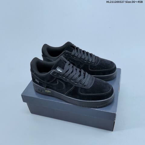 Nike Air Force 1 07 Black White Gold EU 36-45 Sneaker - Unisex (BS-61103)