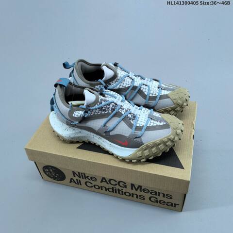 Nike ACG Mountain Fly Low GORE TEX Black Grey White Red EU 36-46 Trail Shoe - Unisex (BS-60920)
