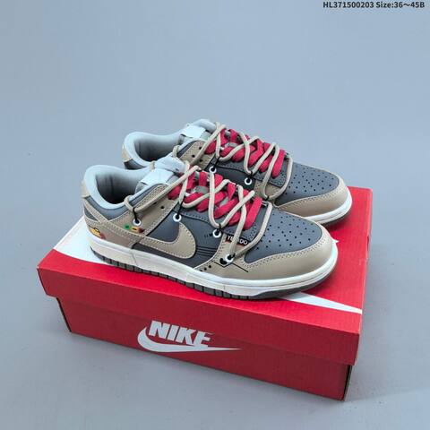 Nike Dunk Low Cream Navy Light Blue Orange EU 36-45 Skate Shoe - Unisex (BS-61568)
