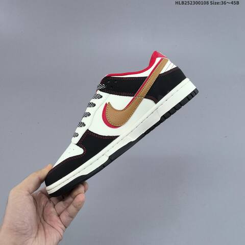 Nike Dunk SB Low White Black Red Gold EU 36-45 Skate Shoe - Unisex (BS-62129)