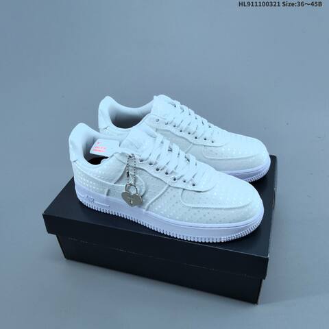 Nike Air Force 1 07 White Dark Blue EU 36-45 Sneaker - Unisex (BS-61212)