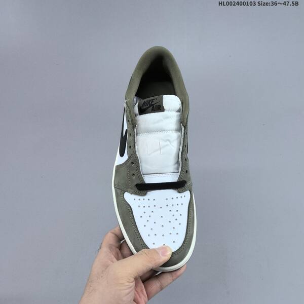 Nike Air Jordan 1 Low OG Medium Olive / white / black 36~47.5 casual