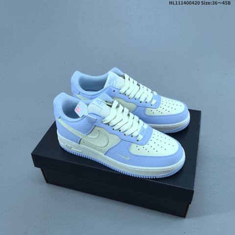 Nike Air Force 1 07 Light Blue Cream White EU 36-45 Sneaker - Unisex (BS-60639)