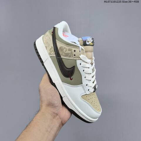 Nike SB Dunk Low CNY Pegasus Pack White Khaki Olive Dark Brown EU 36-45 Skate Shoe - Unisex (BS-62443)