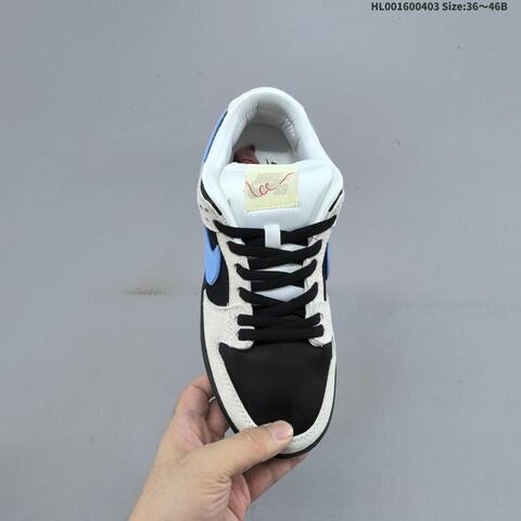Nike SB Dunk Low Black Light Grey Light Blue White EU 36-46 Skate Shoe - Unisex (BS-60959)