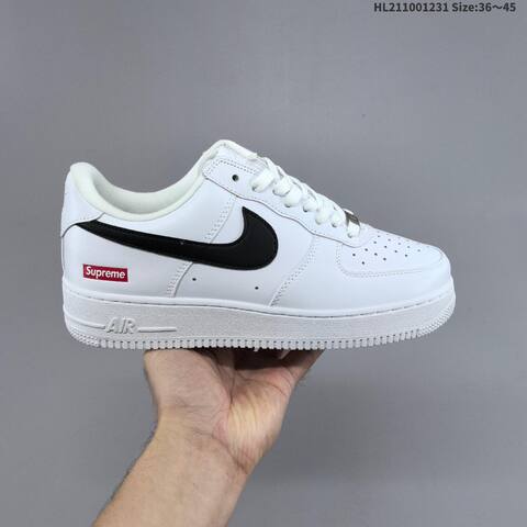 Nike Air Force 1 07 Supreme White Black Red EU 36-45 Sneaker - Unisex (BS-62284)