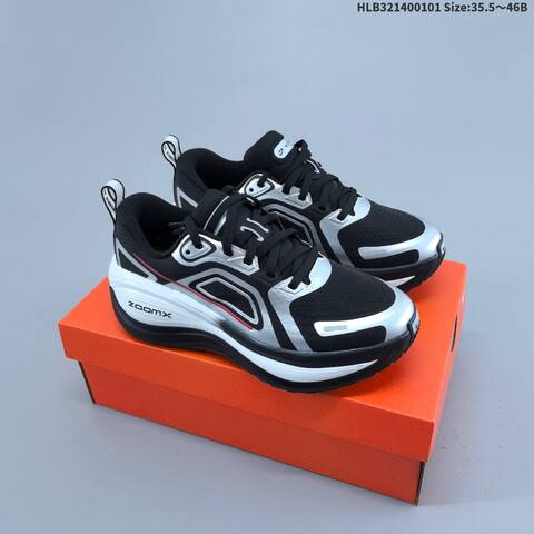 Nike Vomero Plus ReactX Air Zoom Black Silver White Red EU 35 5-46 Running Shoe - Unisex (BS-62281)