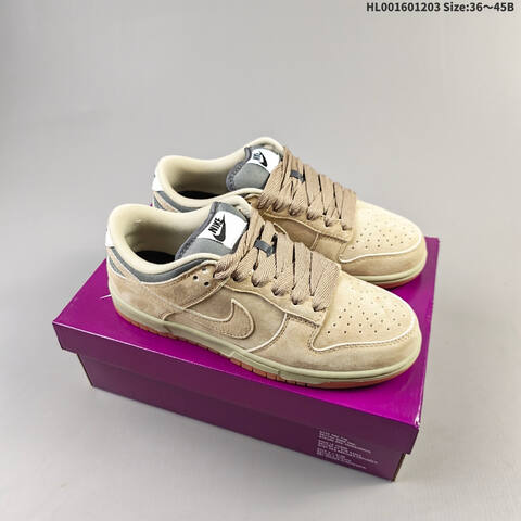 Nike SB Dunk Low Pro B Parachute Beige Beige Brown Grey Black White EU 36-45 Skate Shoe - Unisex (BS-62864)