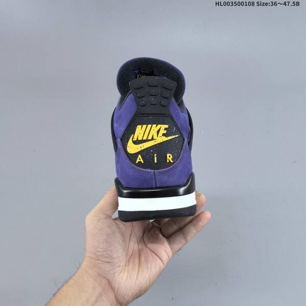 Jordan Air Jordan 4 Retro OG imperial purple/black/gray 36~47.5 basketball