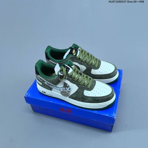 Nike Air Force 1 07 Low Grey Green Yellow Red White EU 36-45 Sneaker - Unisex (BS-60094)