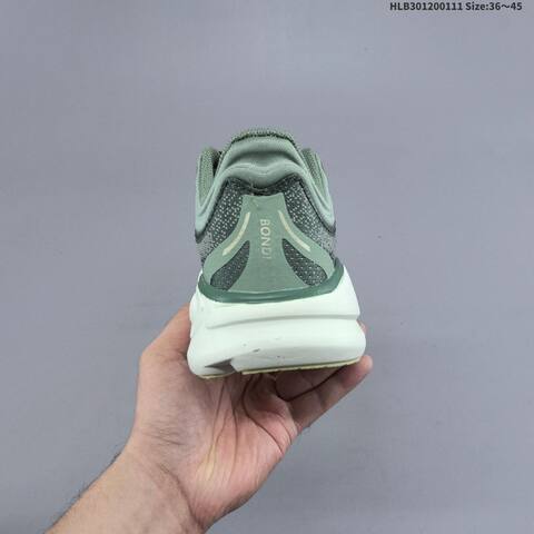 HOKA Bondi 9 Sage Green White Pale Yellow EU 36-45 Running Shoe Running Sneakers - Unisex (BS-69407)