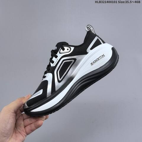 Nike Vomero Plus ReactX Air Zoom Black Silver White Red EU 35 5-46 Running Shoe - Unisex (BS-62281)
