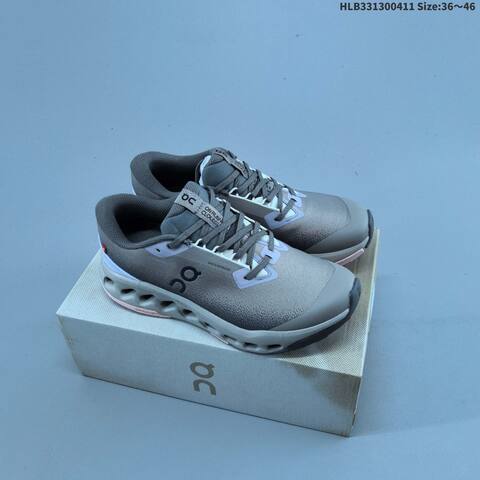 On Cloudsurfer Trail 2 WP Grey Pink Black White EU 36-46 Trail Shoe Trail Running Sneakers - Unisex BS-69623