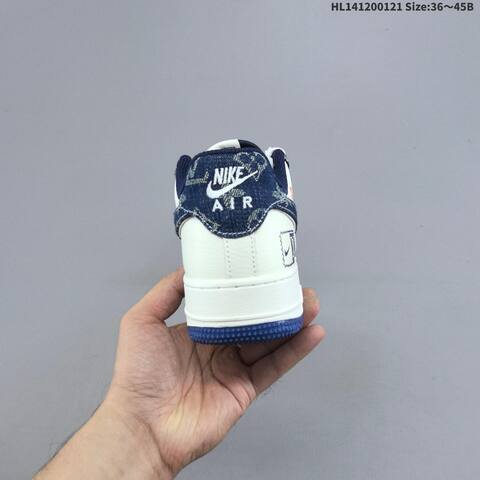 Nike Air Force 1 07 Low White Navy Blue Orange EU 36-45 Sneaker - Unisex (BS-61852)