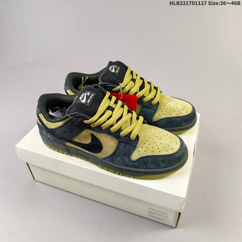 Nike SB Dunk Low Pro Supreme Black Olive Black Red EU 36-46 Skate Shoe - Unisex (BS-63004)