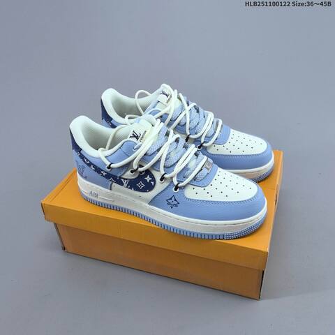 Nike Air Force 1 07 LV8 Grey Blue White EU 36-45 Sneaker - Unisex (BS-61839)