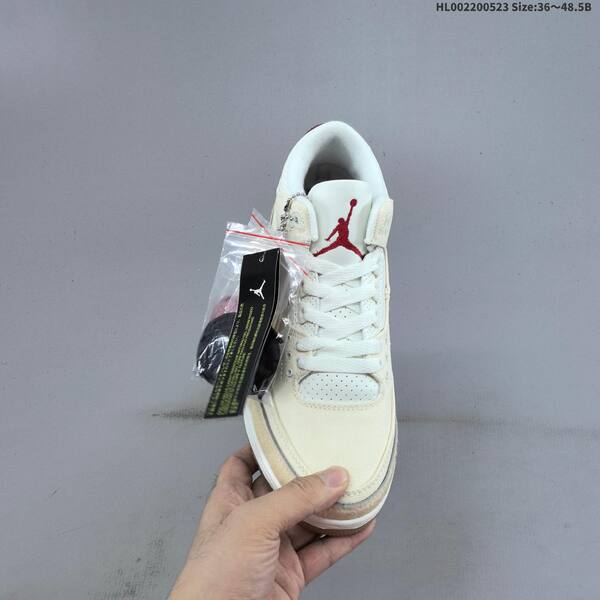 Jordan Air Jordan 3 Retro cream/white with burgundy accents 36~48.5 basketball