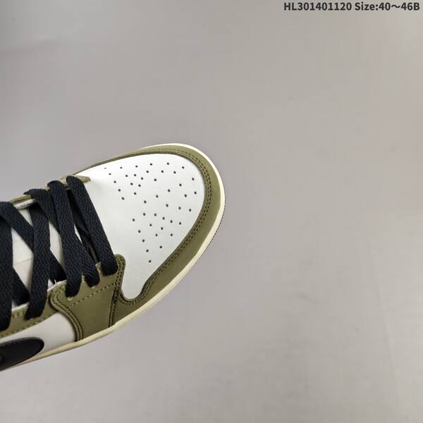 Nike Air Jordan 1 Retro Low OG white/olive/black 40~46 casual