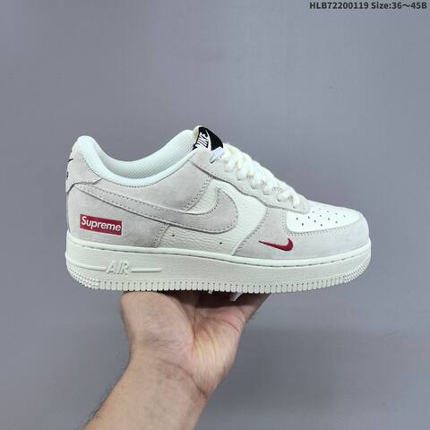 Nike Air Force 1 07 LV8 Off White Burgundy Gold EU 36-45 Sneaker - Unisex (BS-61907)