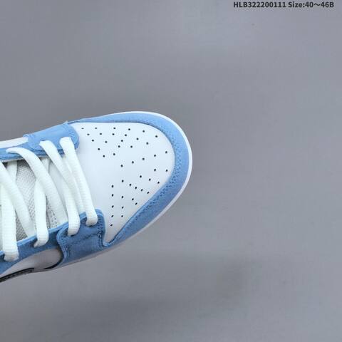 Nike SB Dunk Low Pro White Light Blue Navy Blue Grey EU 40-46 Skate Shoe - Men's (BS-62059)