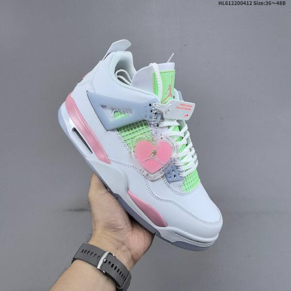 Jordan Air Jordan 4 Retro white/pink/green and purple/black/gray EU 36-48 basketball