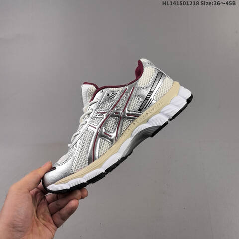 ASICS Gel Kayano 14 Kith White Silver Burgundy Cream EU 36-45 Running Shoe Running Sneakers - Unisex (BS-69142)