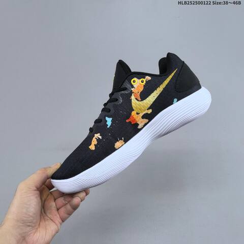 Nike Hyperdunk 2017 Low Black Multicolor White Gold Neon Green Red EU 38-46 Basketball Shoe - Unisex (BS-61836)