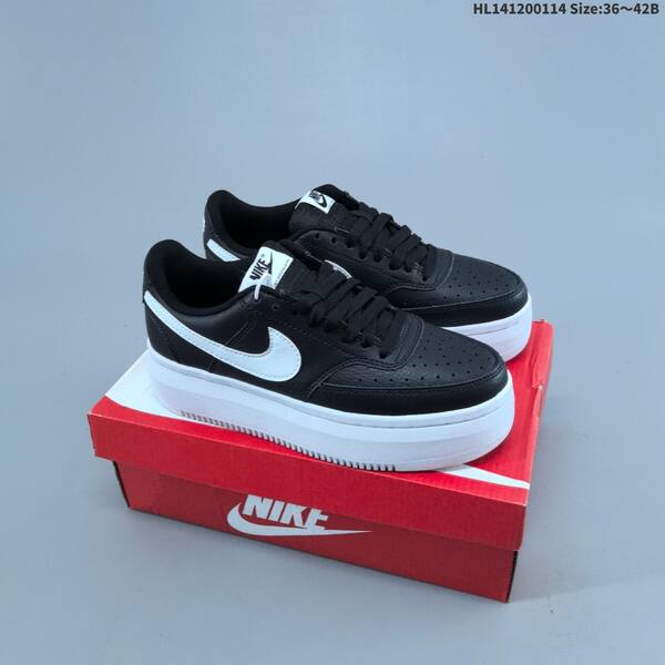 Nike Court Vision Alta LTR light pink white black white EU 36 42 skate shoe EU 36-42