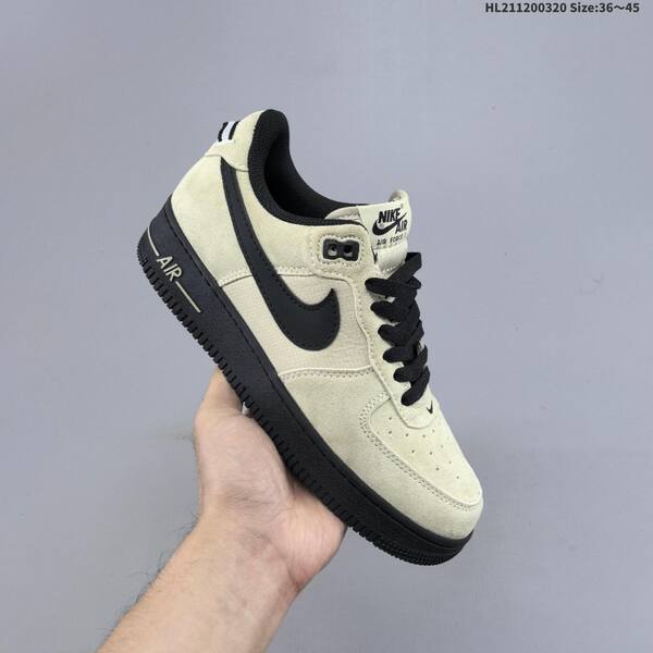 Nike Air Force 1 07 light beige black white EU 36-45 sneaker