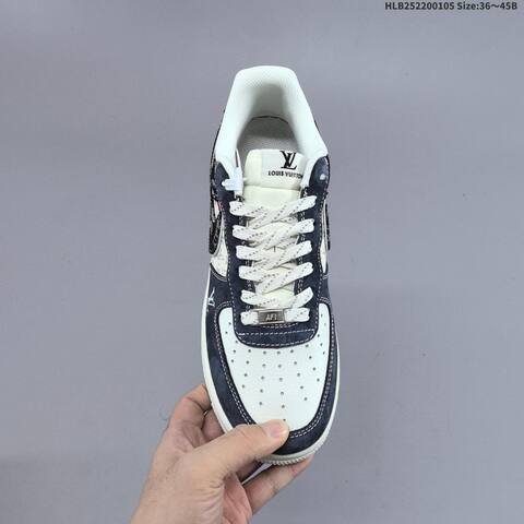 Nike Air Force 1 07 LV8 Navy Off White Black Red EU 36-45 Sneaker - Unisex (BS-62227)