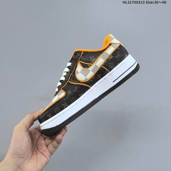 Nike Air Force 1 07 Low brown white orange black EU 36-40 sneaker