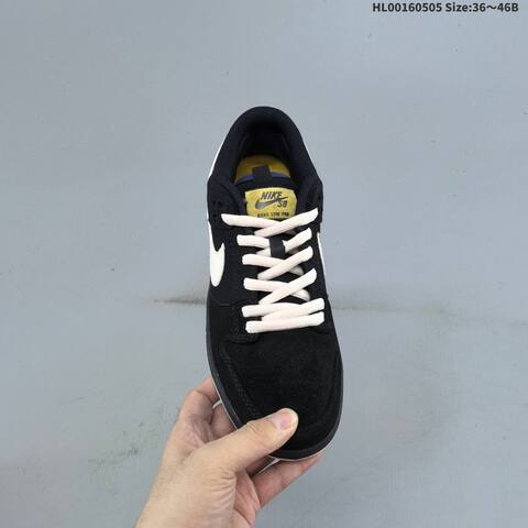 Nike SB Dunk Low Pink Hole Black Pale Pink White Yellow EU 36-46 Skate Shoe - Unisex (BS-60516)